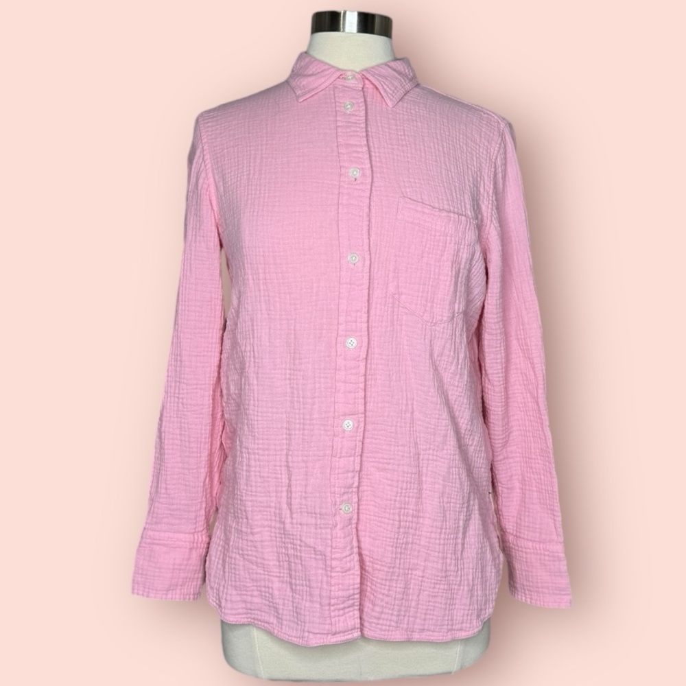 Women’s J.CREW WAFFLE PINK SHIRT